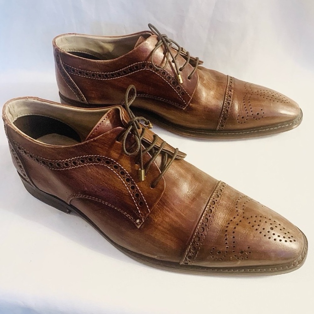 LETHATO Handcrafted Wing Tip Dress Shoes